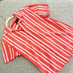 Original Use Men’s Pink White Striped Button Down
